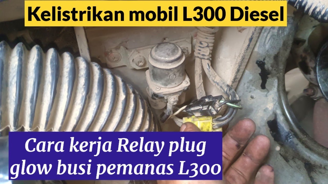 Jalur kabel dan relay busi pemanas/Glow plug L300 | kelistrikan mobil @ray12