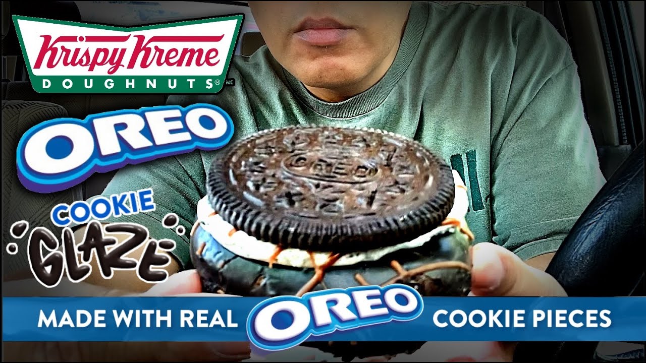 ASMR - NEW KRISPY KREME OREO GLAZED DOUGHNUTS | EATING SOUNDS