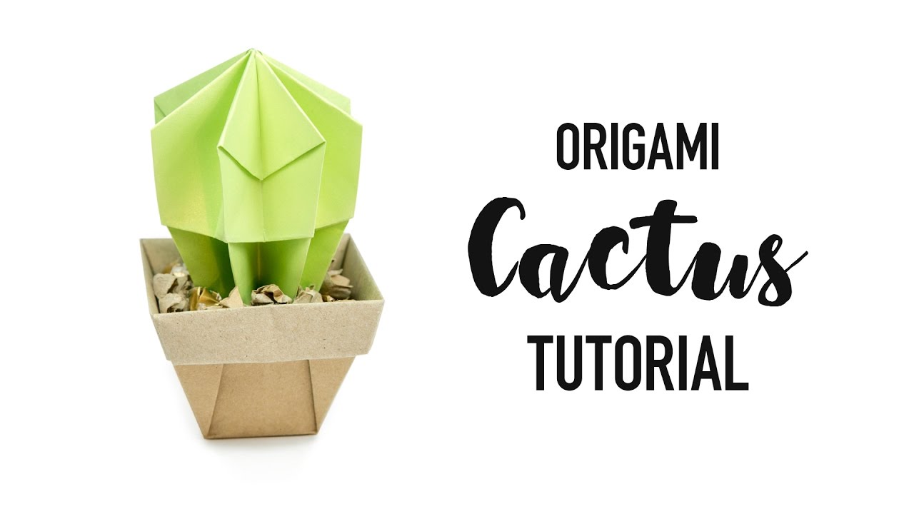 Origami Cactus Tutorial - DIY Succulent - Paper Kawaii