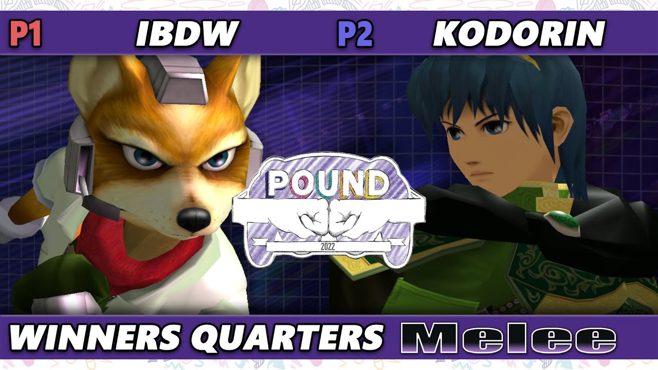 Pound 2022 Winners Quarters - iBDW (Fox) Vs. KoDoRiN (Marth) SSBM Smash Melee Tournament