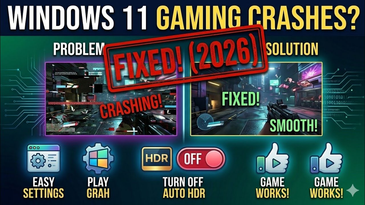 Windows 11 Gaming Crashes? Here's the FIX! (2026)