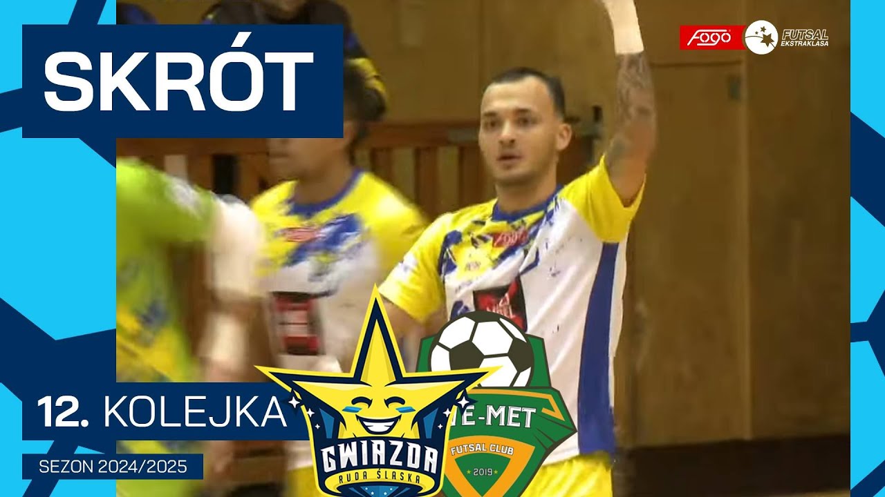 Gwiazda Ruda Śląska - We-Met Kamienica Królewska 4:3 | SKRÓT | 12. kolejka (2024/25)