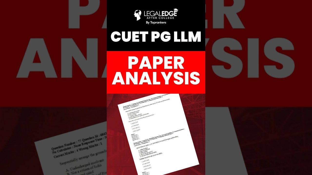 CUET PG LLM 2024 Paper Analysis