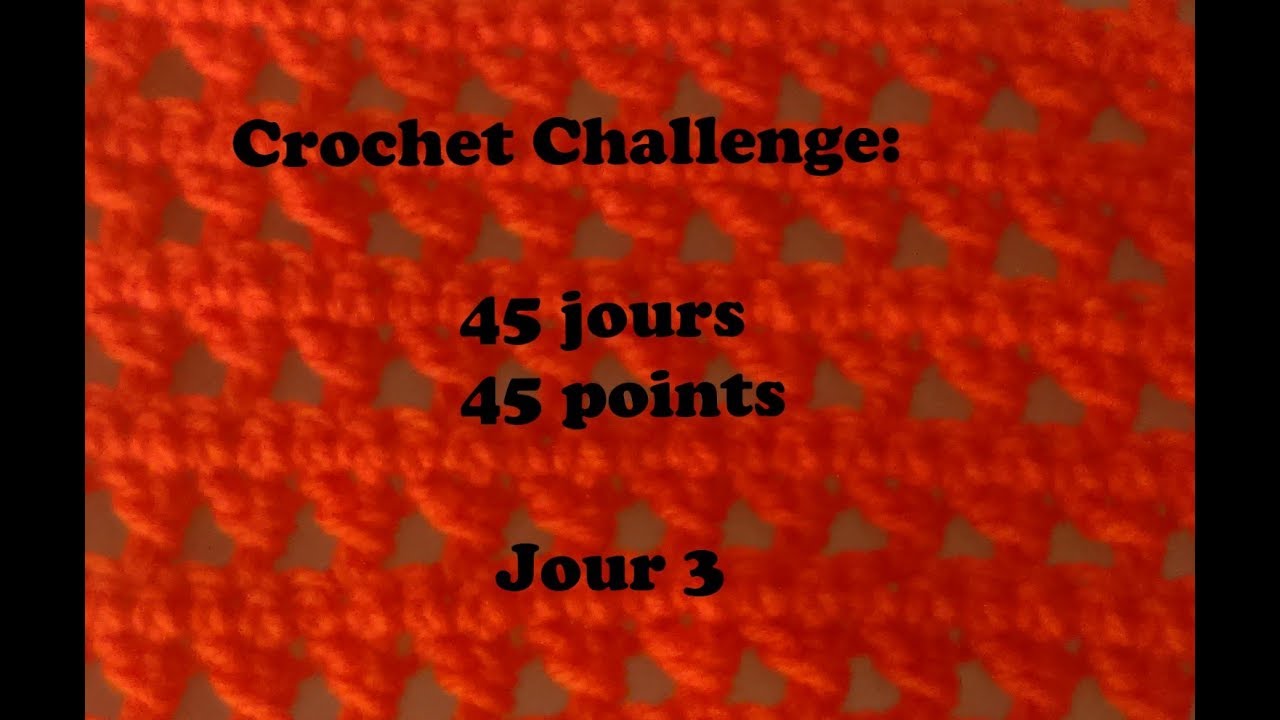 Crochet Challenge: 3ieme jour (Point Carpette)
