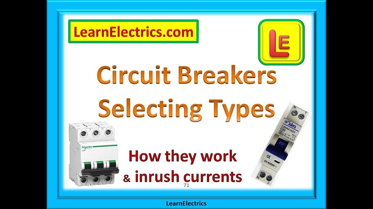 CIRCUIT BREAKER TYPES - How they work and inrush currents
