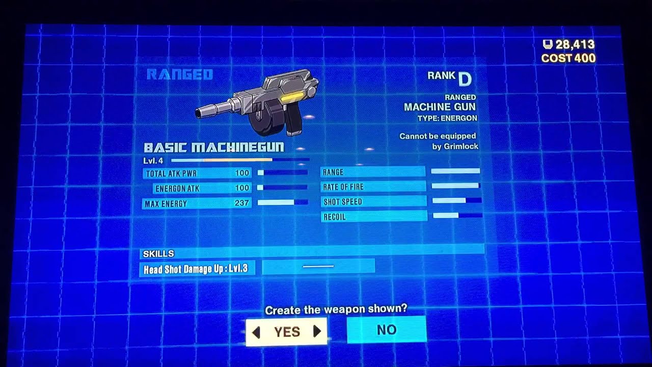 Transformers: Devastation Weapon Synthesis Tips, Defect Weapons, Skill Leveling, Loot / Drop Tips