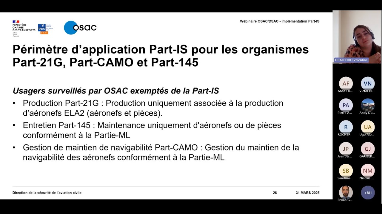 Re(vivez) le webinaire Partie-IS de la DSAC et OSAC !