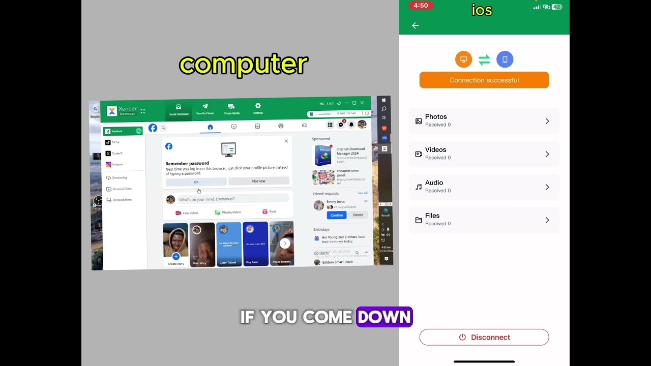 How to transfer files from iphone to laptop using XENDER