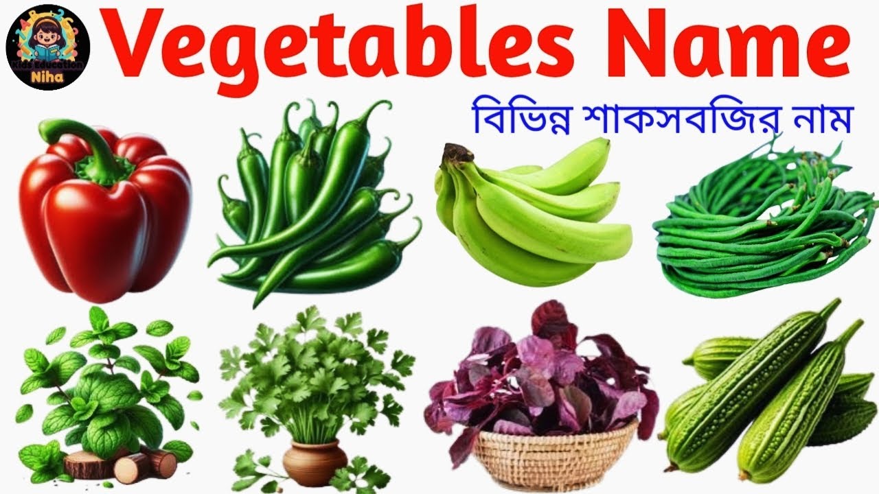 Learn Vegetables Name in English with Pictures | 20 Vegetable Names for Kids