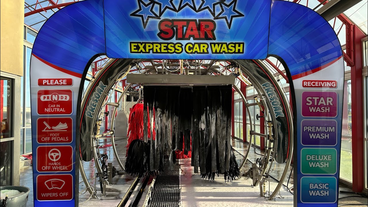 Star Express Car Wash Everman TX Site (Outside View) AVW Equipment 4K