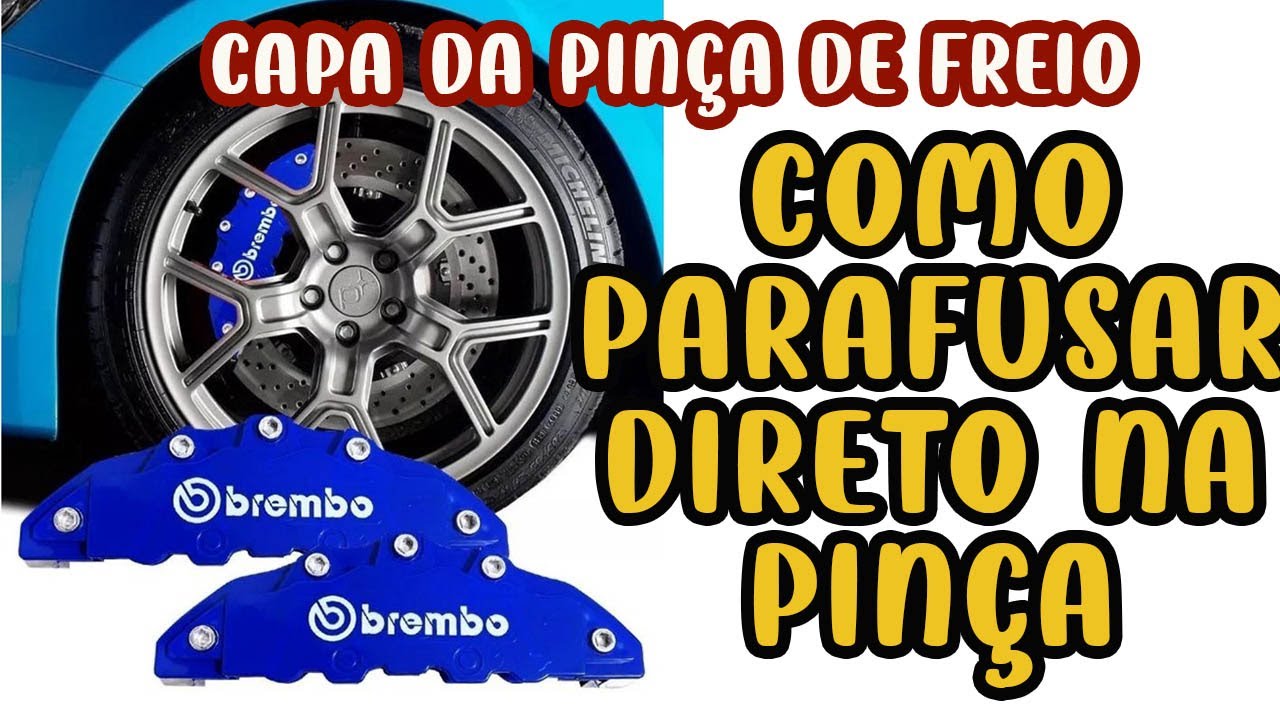 instalação capas da pinça de freio com parafusos ADAPTAÇÃO