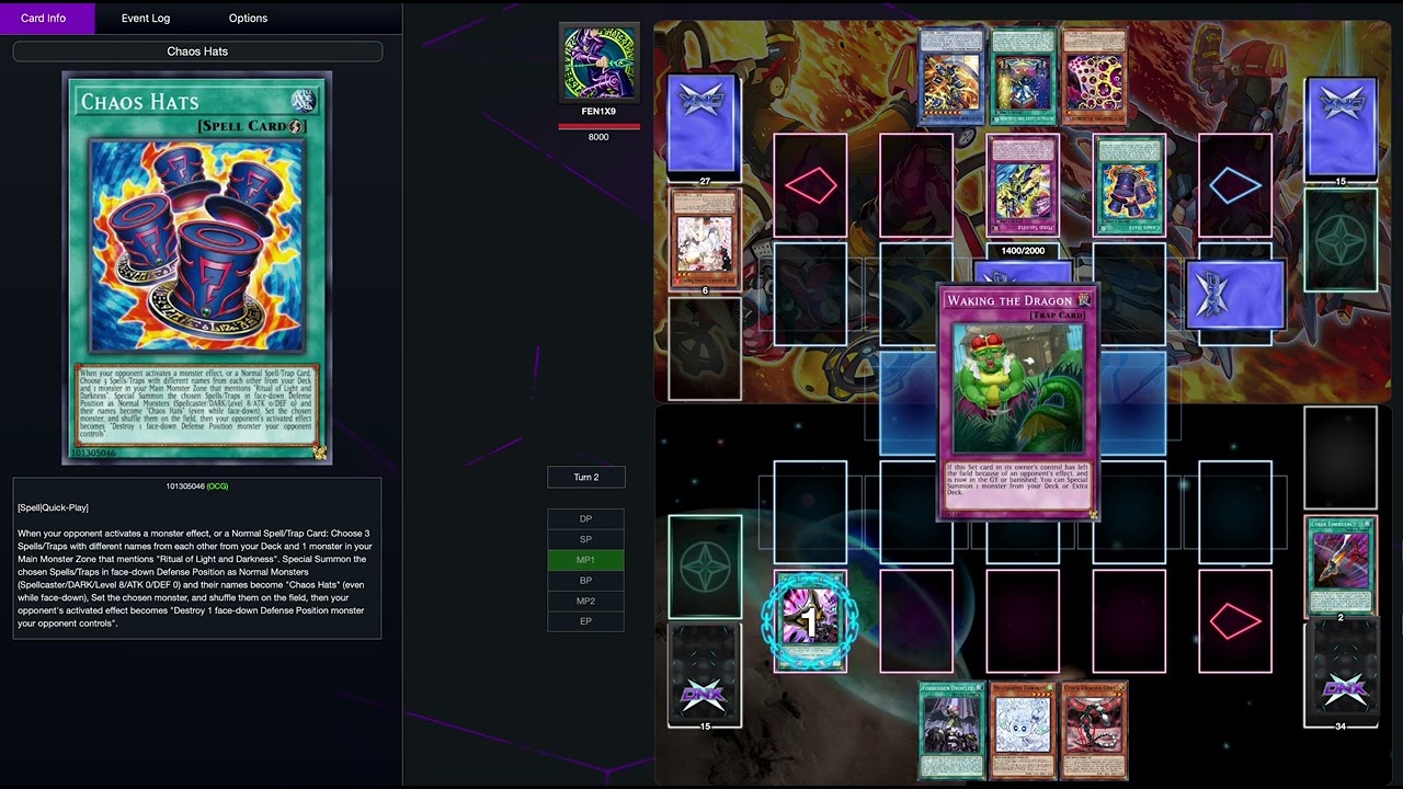 Match Cyber Dragon Vs el nuevo deck Ritual Light and Darkness Chaos
