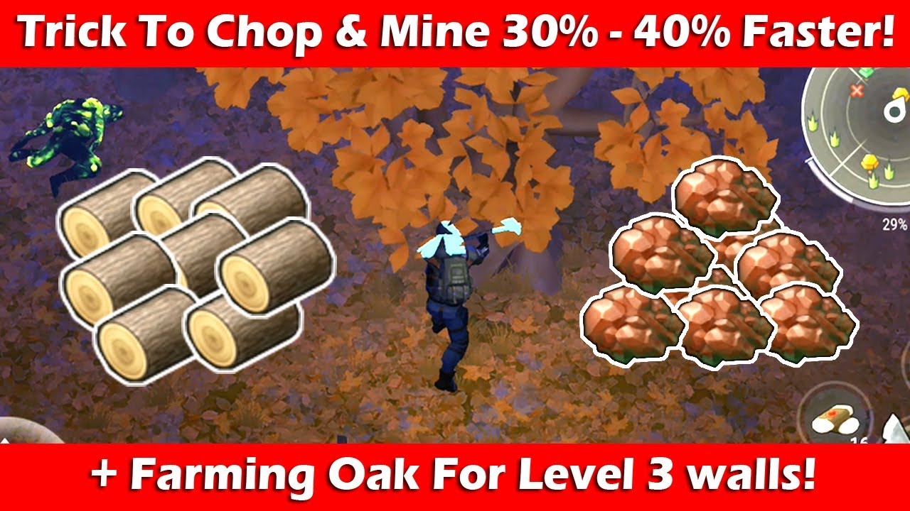 Farming Trick To Chop & Mine 30%-40% Faster! Last Day On Earth Survival