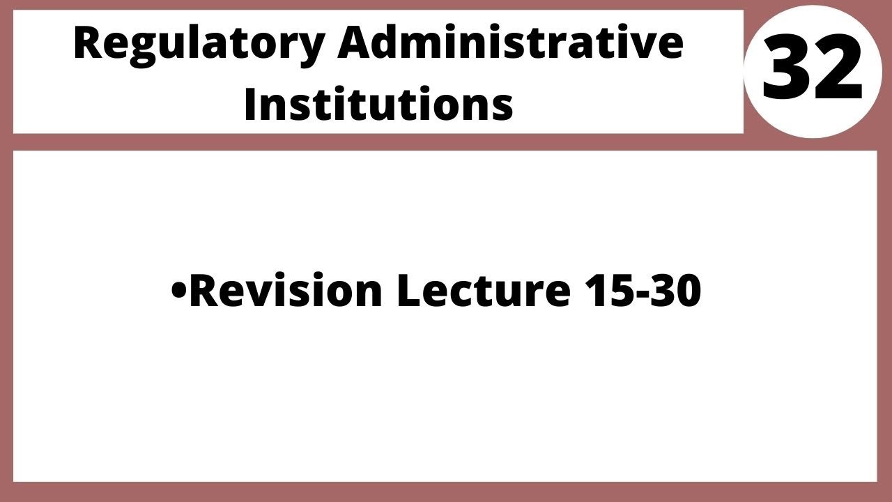 Formal Versus Informal Institutions MPA514 LECTURE 32