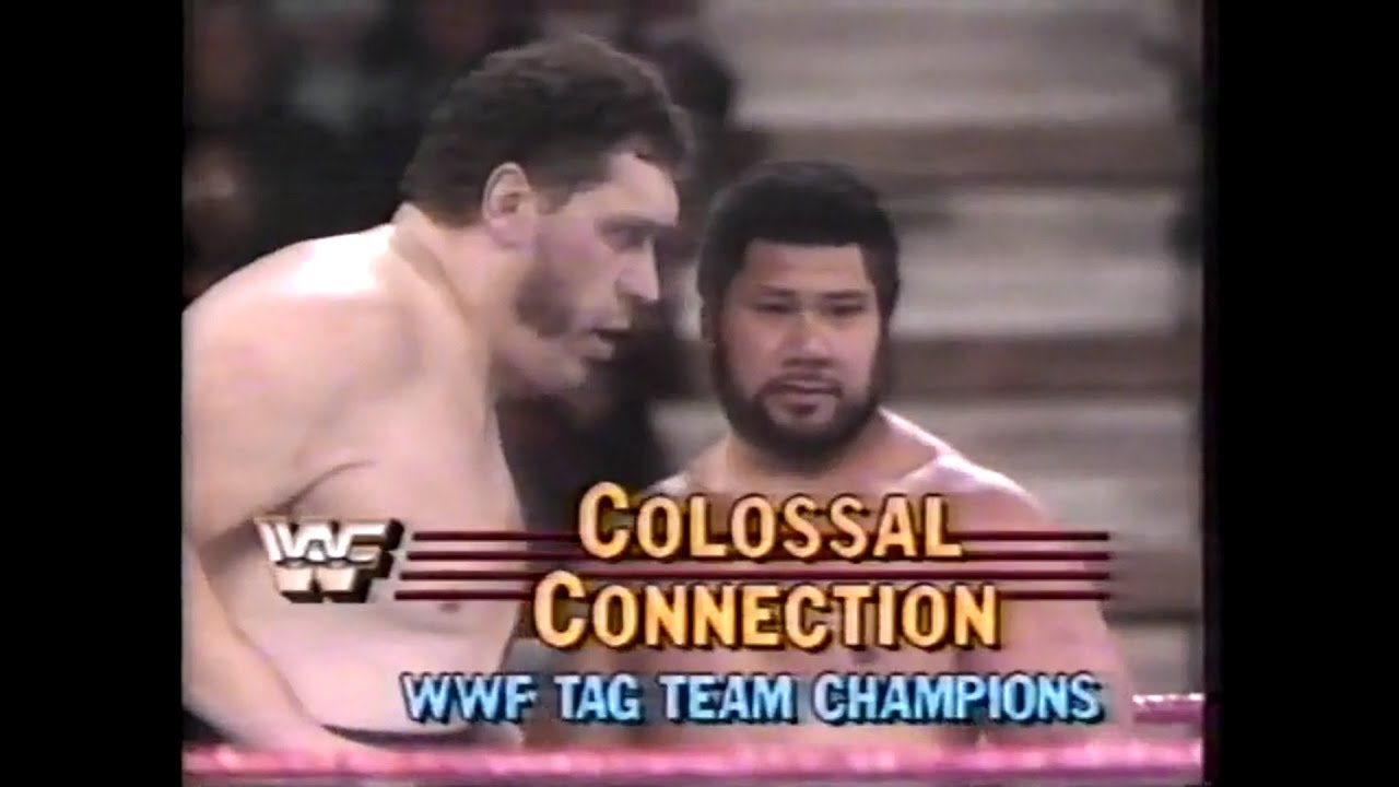 Colossal Connection in action   Wrestling Challenge Jan 21st, 1990