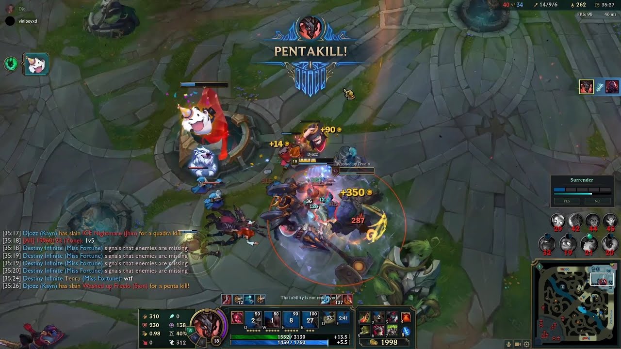 Kayn 1v5 penta #🅱ALANCED