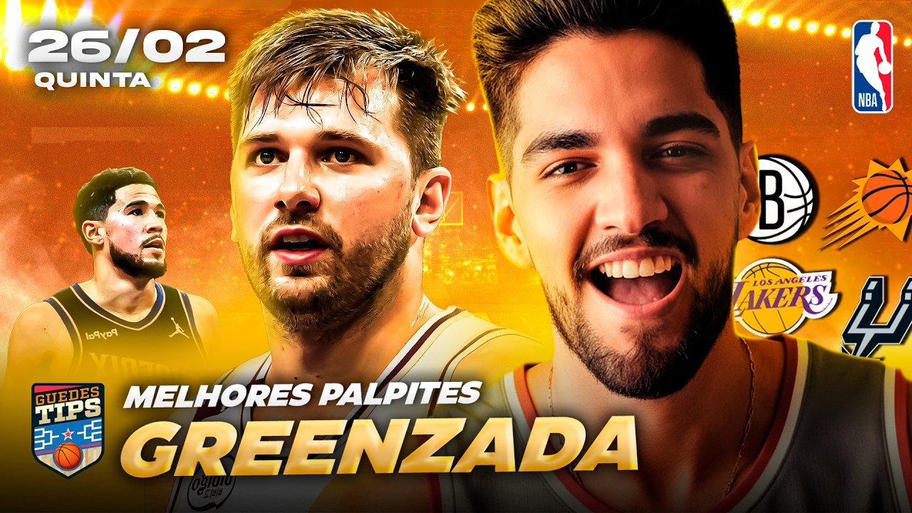 PALPITES DA NBA PARA HOJE 26 02 2026 (QUINTA-FEIRA) + BILHETE PRONTO