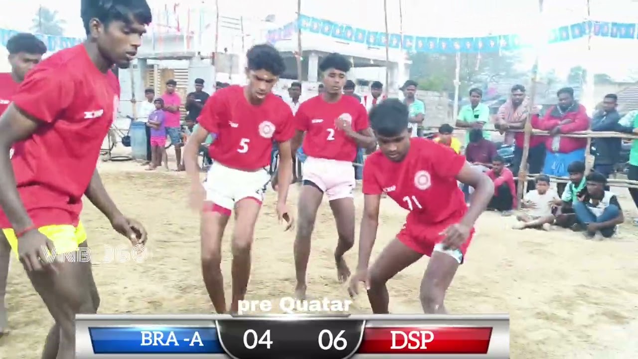 #Pre Quatar # BRA VS DSP # 65 KG KABADDI MATCH # VANIYAMBADI ..... 