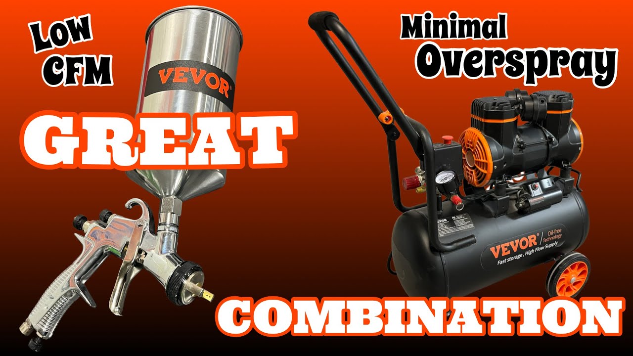 Vevor R500 lvlp spraying single stage with a small compressor