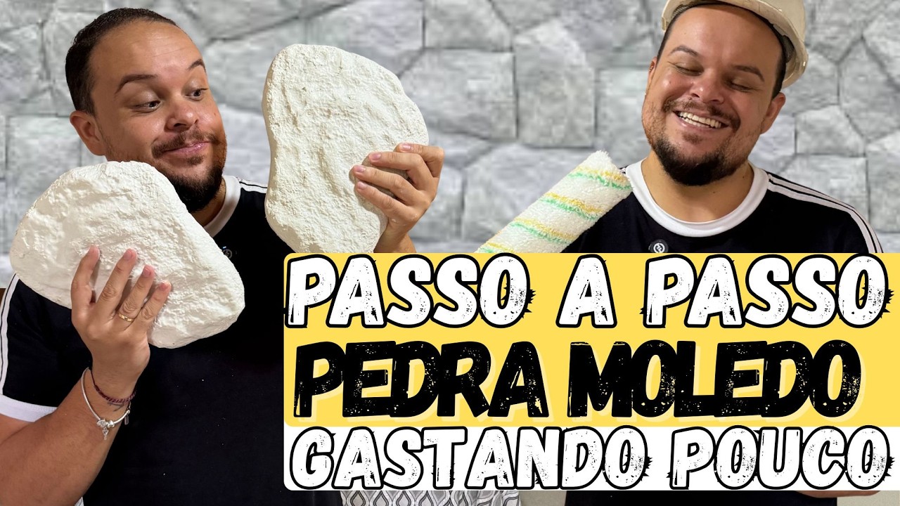 ESTOU FAZENDO PEDRA MOLEDO DE GESSO + PASSO A PASSO + ANTES E DEPOIS | TRANSFORMAÇÃO IRRECONHECÍVEL
