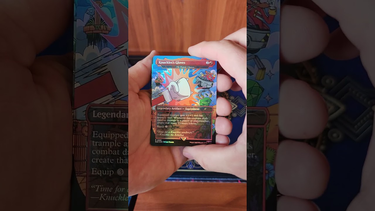 Finally received the Sonic the Hedgehog Secret Lair! Chaos Emerald!? #sonicthehedgehog #mtg #tcg