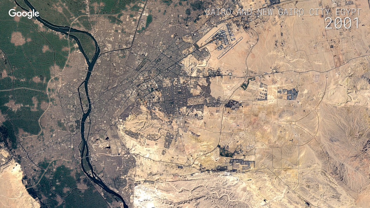 Google Timelapse: Cairo and New Cairo City, Egypt