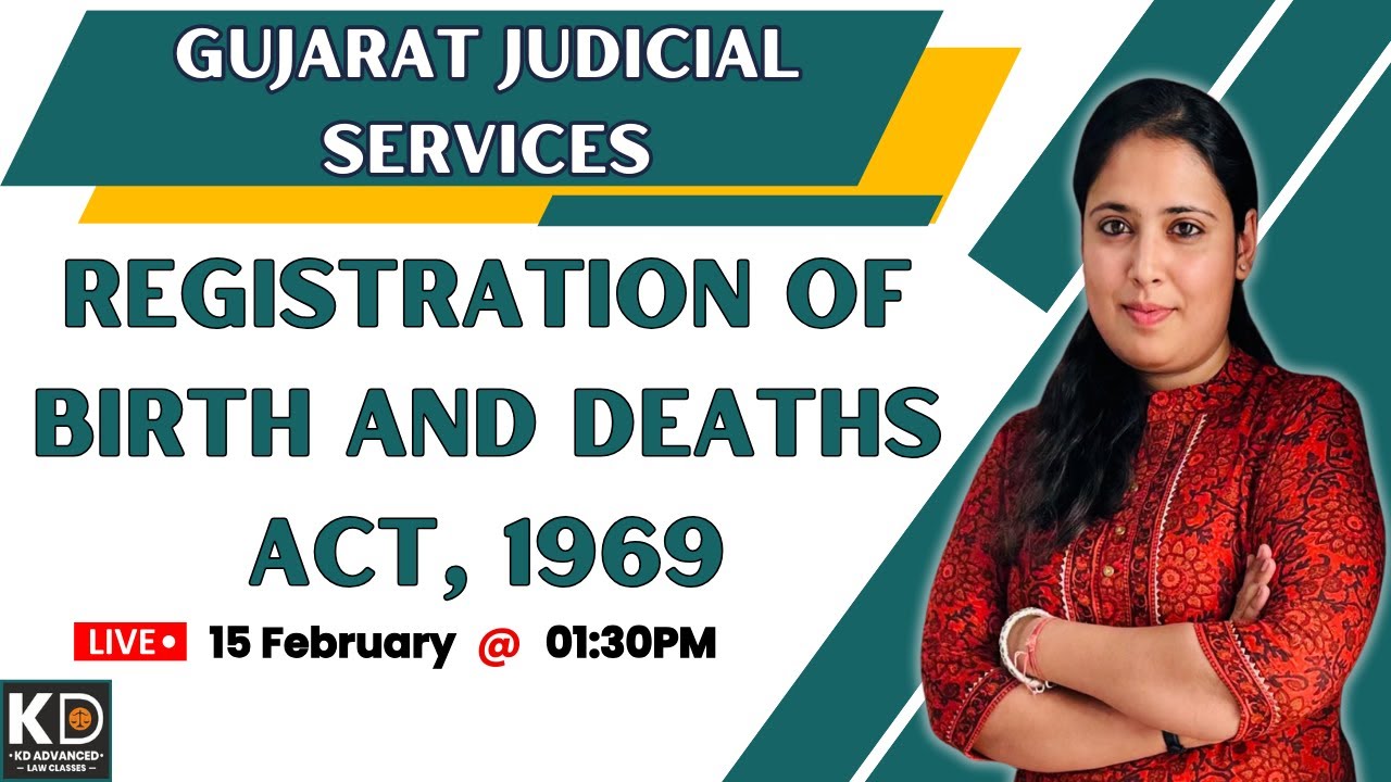 Registration of Birth and Deaths Act, 1969 || KD Advanced Law Classes Institute ||  | KD CHARAN |
