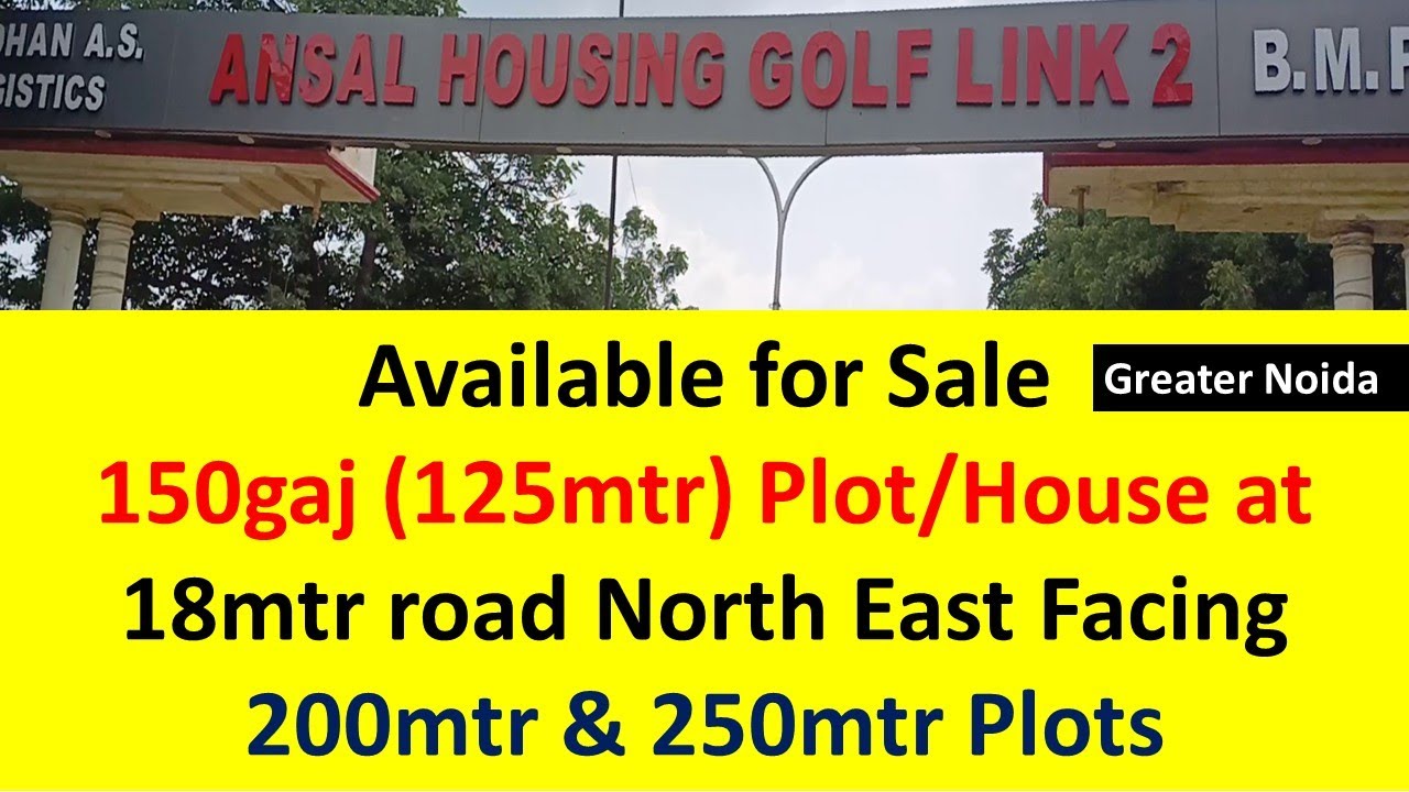 Ansal Golf Link 2 150gaj Plot/House at 18mtr road North East Facing 200mtr & 250mtr Plots 8743932519