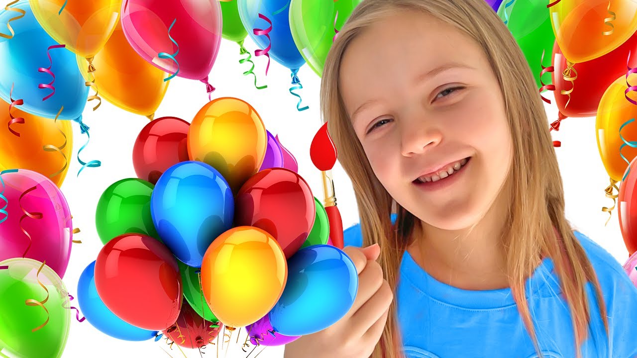 Bridget is Playing With Balloons and Learning colors | Best Learning Video for Toddlers