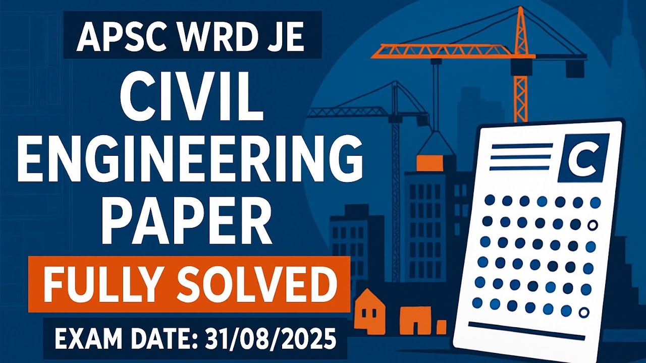 APSC WRD JE CIVIL ENGINEERING PAPER ROZWIĄZANY 2025