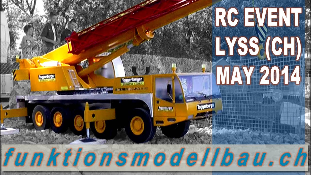 BEST OF RC TRUCKS EVENT - 1st MODEL TRUCK FESTIVAL LYSS, SWITZERLAND 2014, EXCAVATOR,WHEEL LOADER