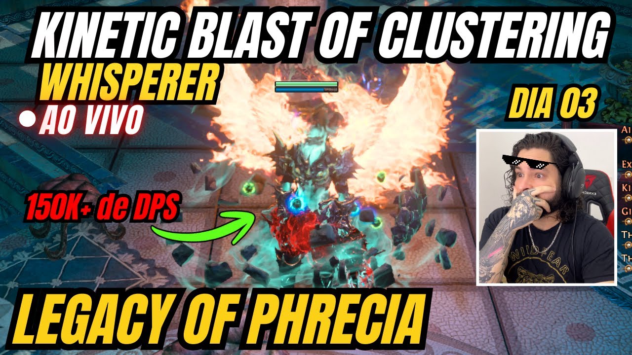 [PoE1] 🚨KBoC - TERMINANDO OS MAPAS VERMELHOS! 150K+ DPS  Legacy of Phrecia 🚨Dia 03