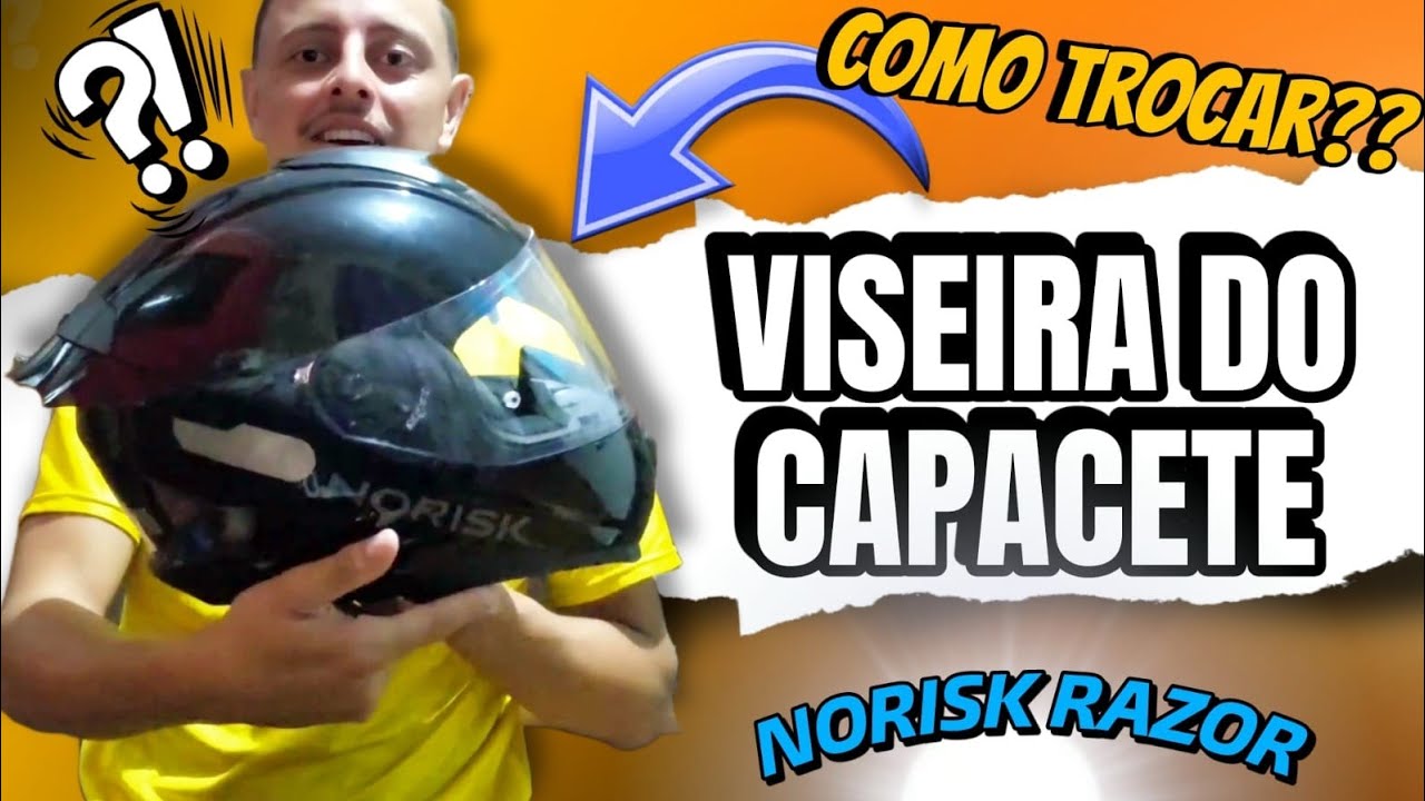 Como trocar a viseira do capacete Norisk Razor (Black edition e outros )