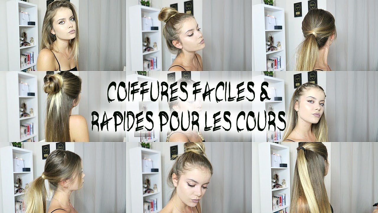 COIFFURES FACILES & RAPIDES POUR LES COURS/ LE TRAVAIL