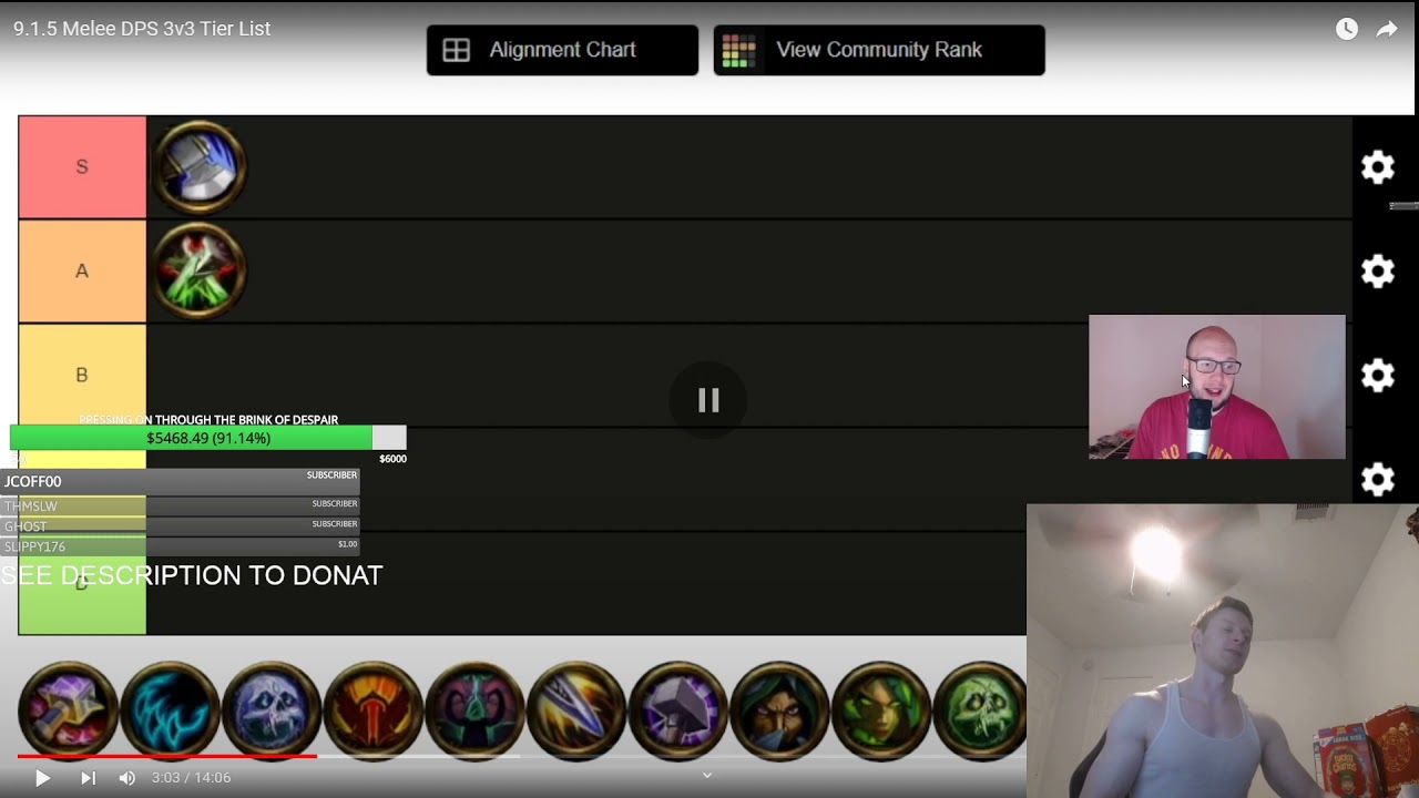 9.1.5 Melee Dps Tier List #Worldofwarcraft