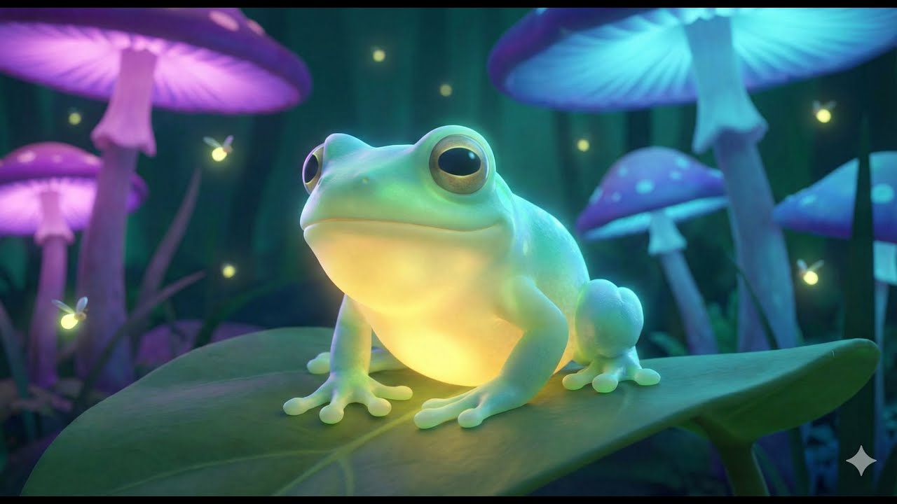 Lantern Frog 🐸 Ambient Fantasy Soundscape | 🍄Bioluminescent Forest Sleep Music
