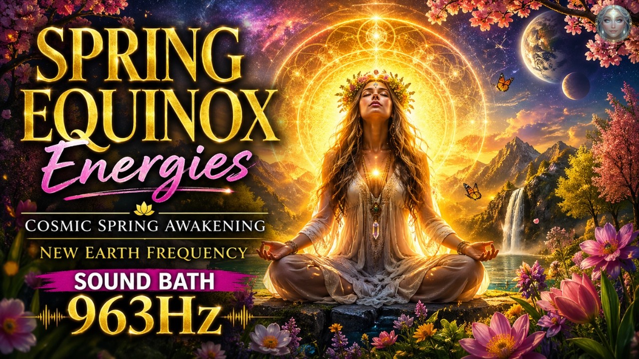 Spring Equinox Energies🌞 Cosmic Spring Awakening | New Earth Frequency Sound Bath 963Hz