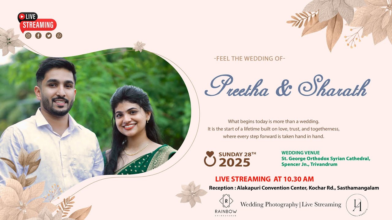 Preetha 💕Sharath //Wedding Live Streaming // 28.12.2025