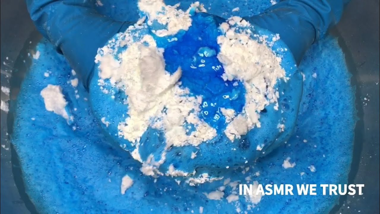 💙Blue and White Products🤍 ASMR Sponge Squeezing