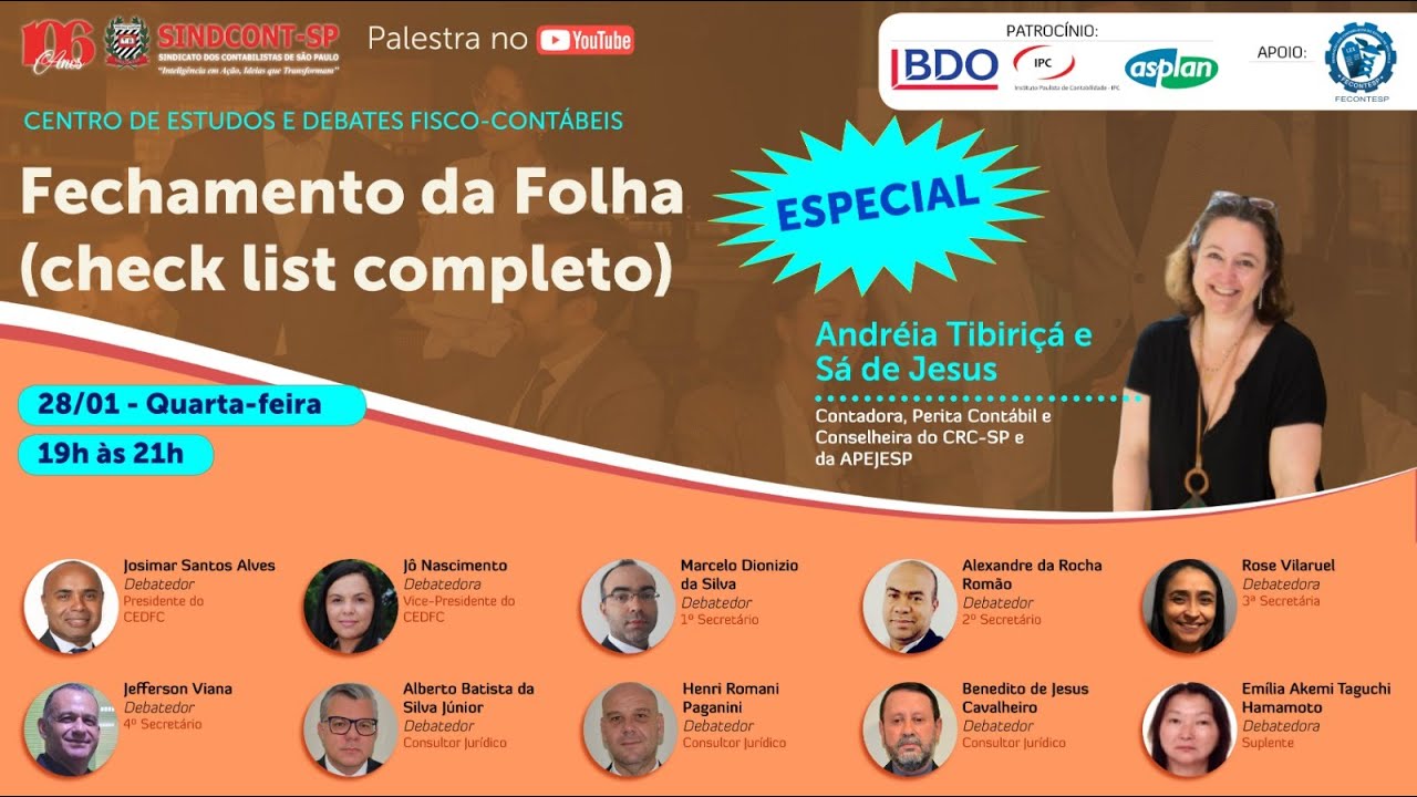 PALESTRA ESPECIAL no Centro de Estudos e Debates-Fisco Contábeis