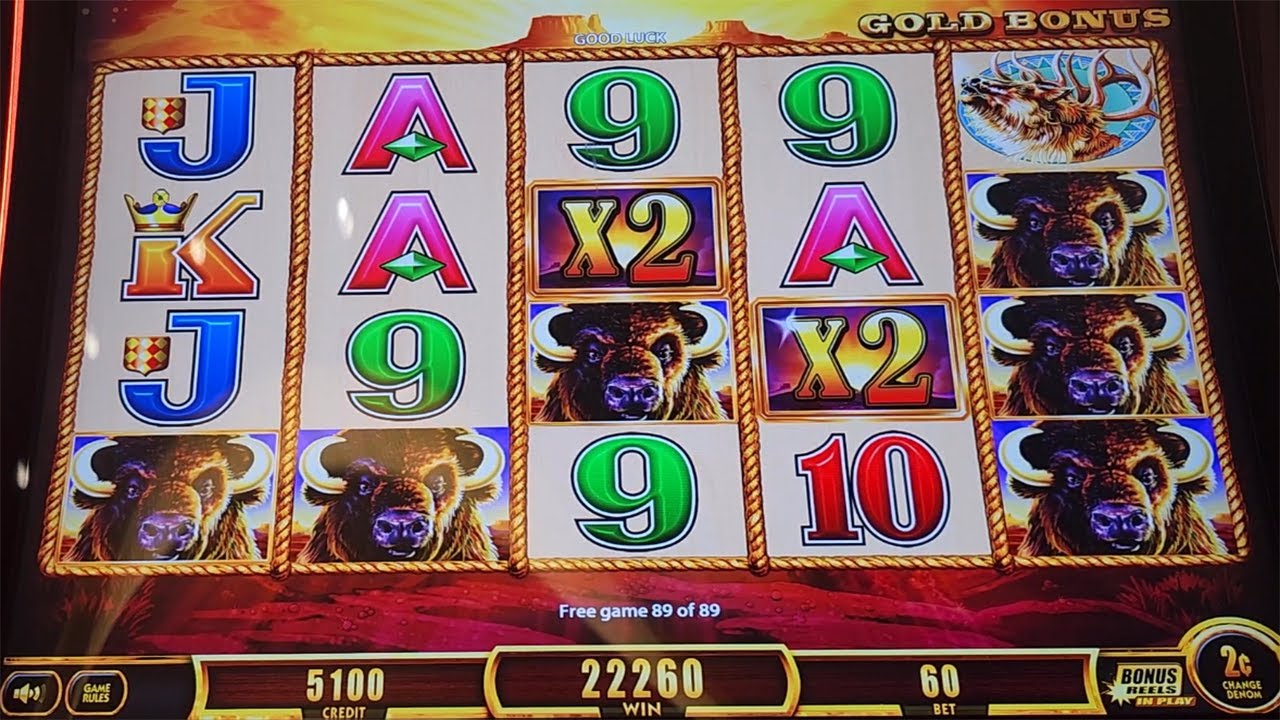 So Many Free Games GREAT SESSION Win On Buffalo Gold Slot Machine 2 Cent Denom - SunFlower Slots