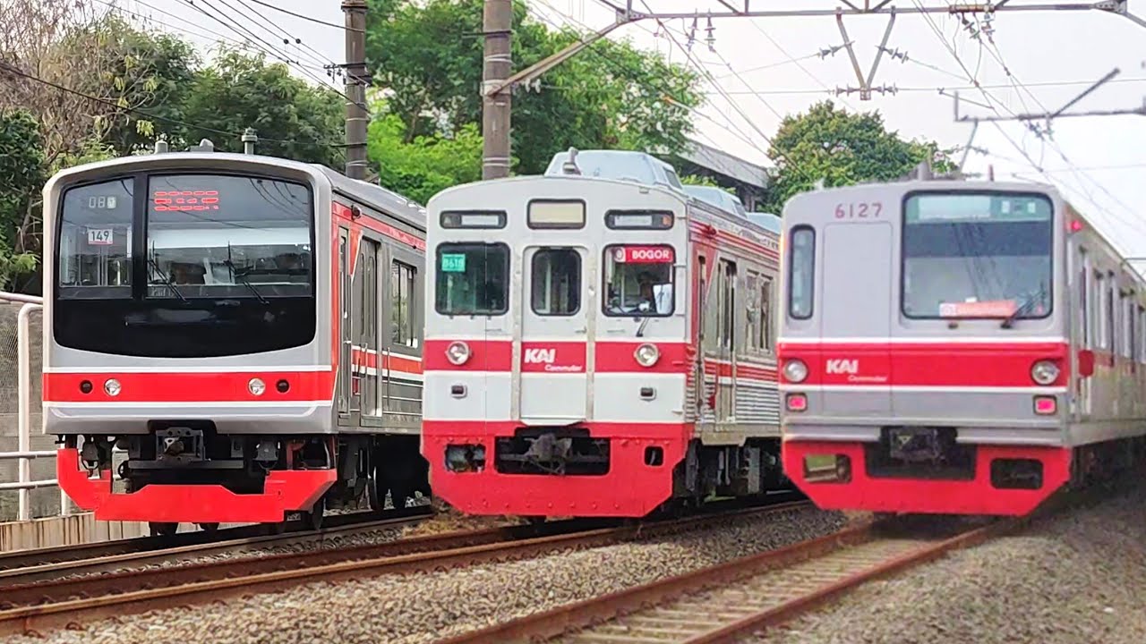 Nonton Kereta Api KRL Commuter Line TERBARU di KOTA DEPOK !! Ada JR 205 Marchen, TM 6000, Tokyu 8500