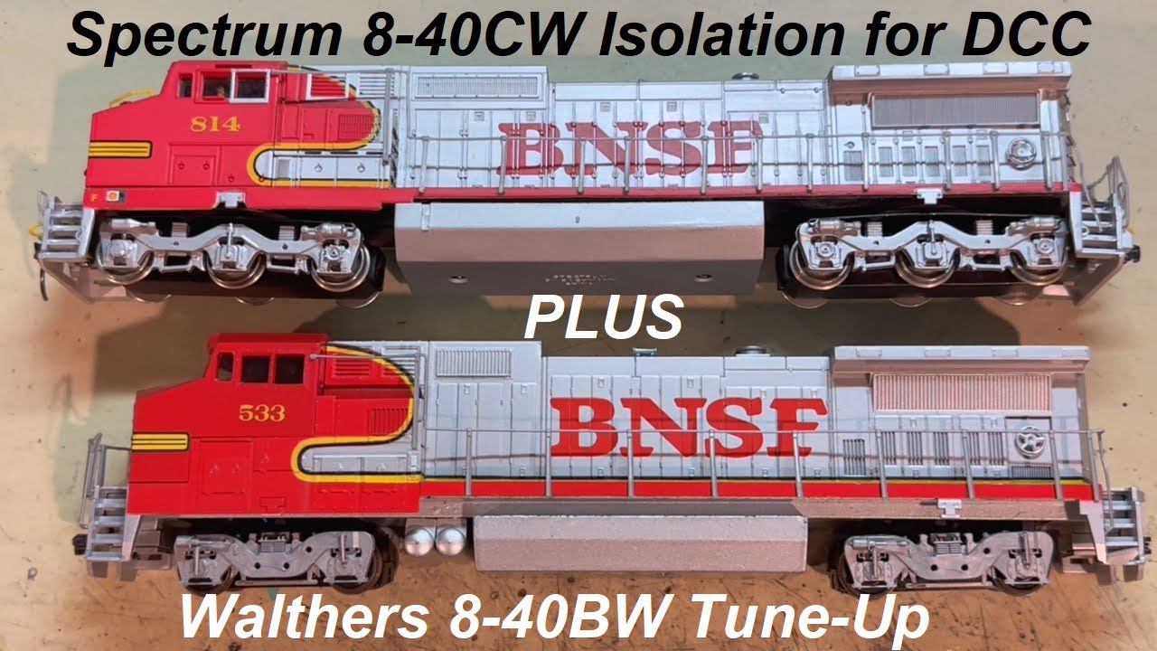 Isolating a Spectrum 8-40CW for DCC and tuning up a Walthers 8-40BW
