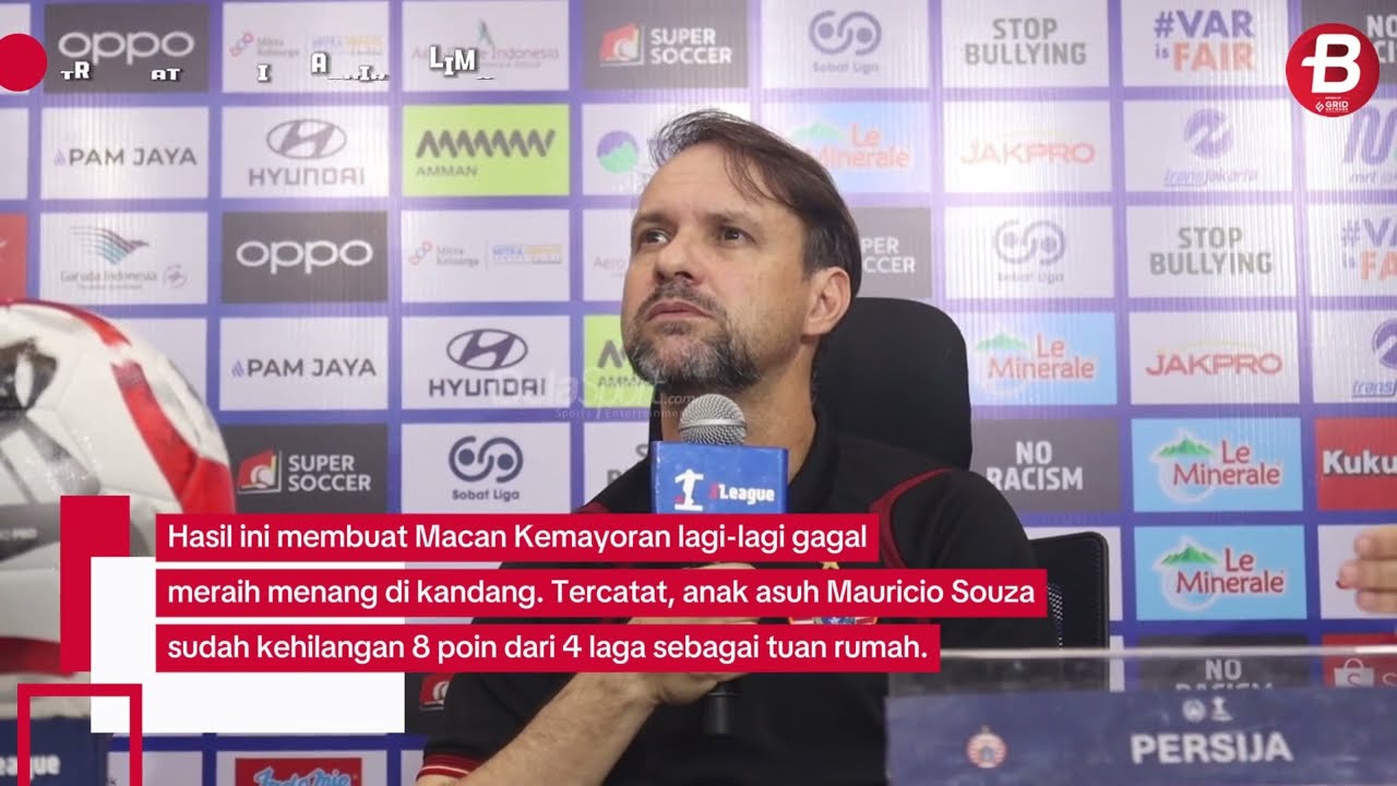 Pelatih Persija Canggung, Akui Salah Strategi usai Ditahan Imbang Dewa United