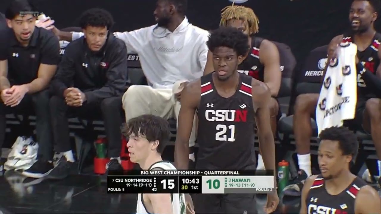 Hawaii Mens Basketball, UH Rainbow Warriors vs CSUN, 3/14/24