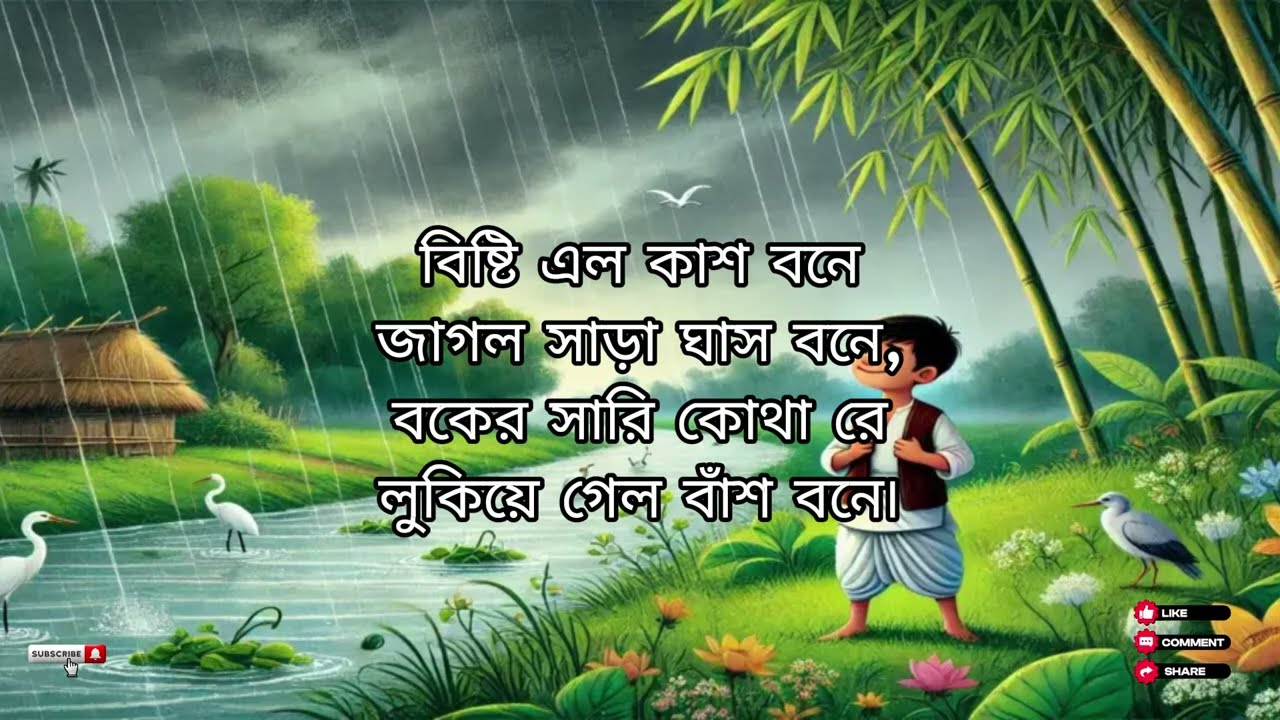 বৃষ্টির ছড়া | ফররুখ আহমদ | আবৃত্তি: ফারিজা আজাদ | বাংলা কবিতা আবৃত্তি | কবিতার গল্প