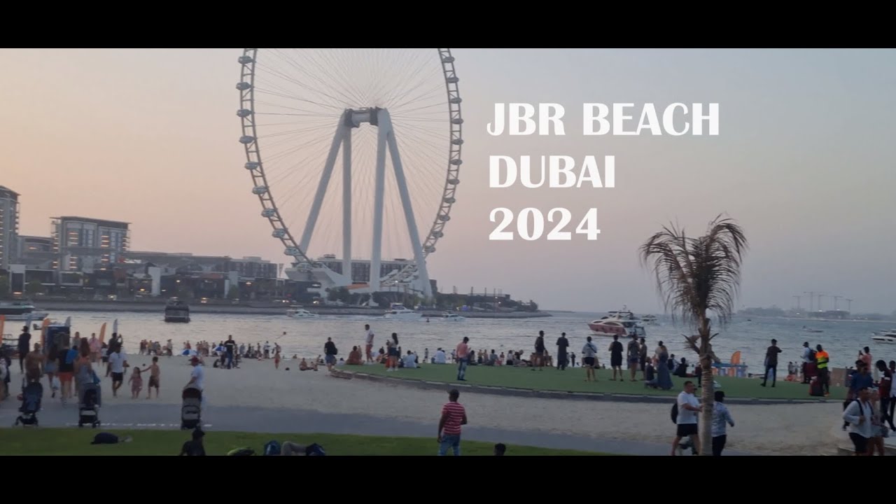 DUBAI JBR BEACH JUMEIRAH BEACH WALKING TOUR IN 4K 2024