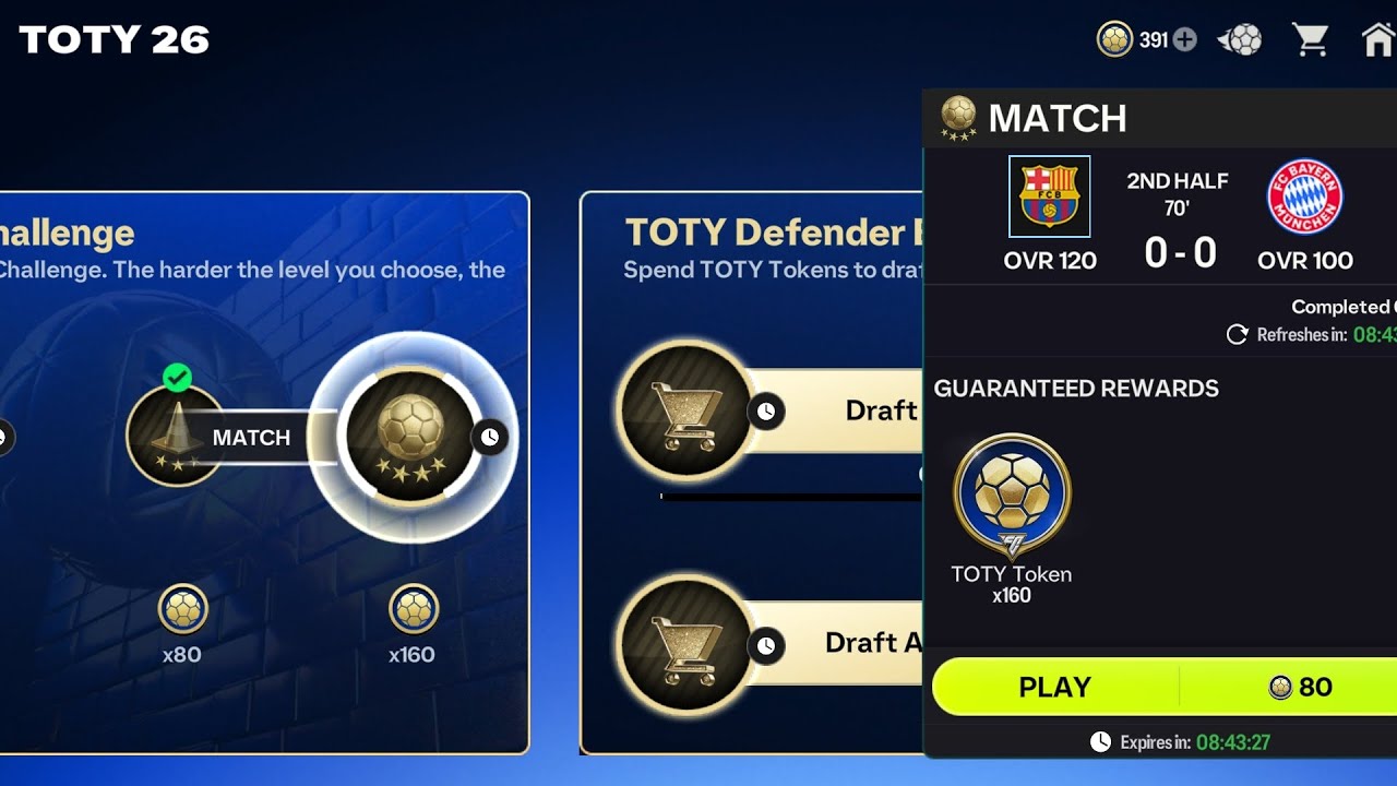 FC Barcelona vs. FC Bayern München. Toty 26. FC Mobile 