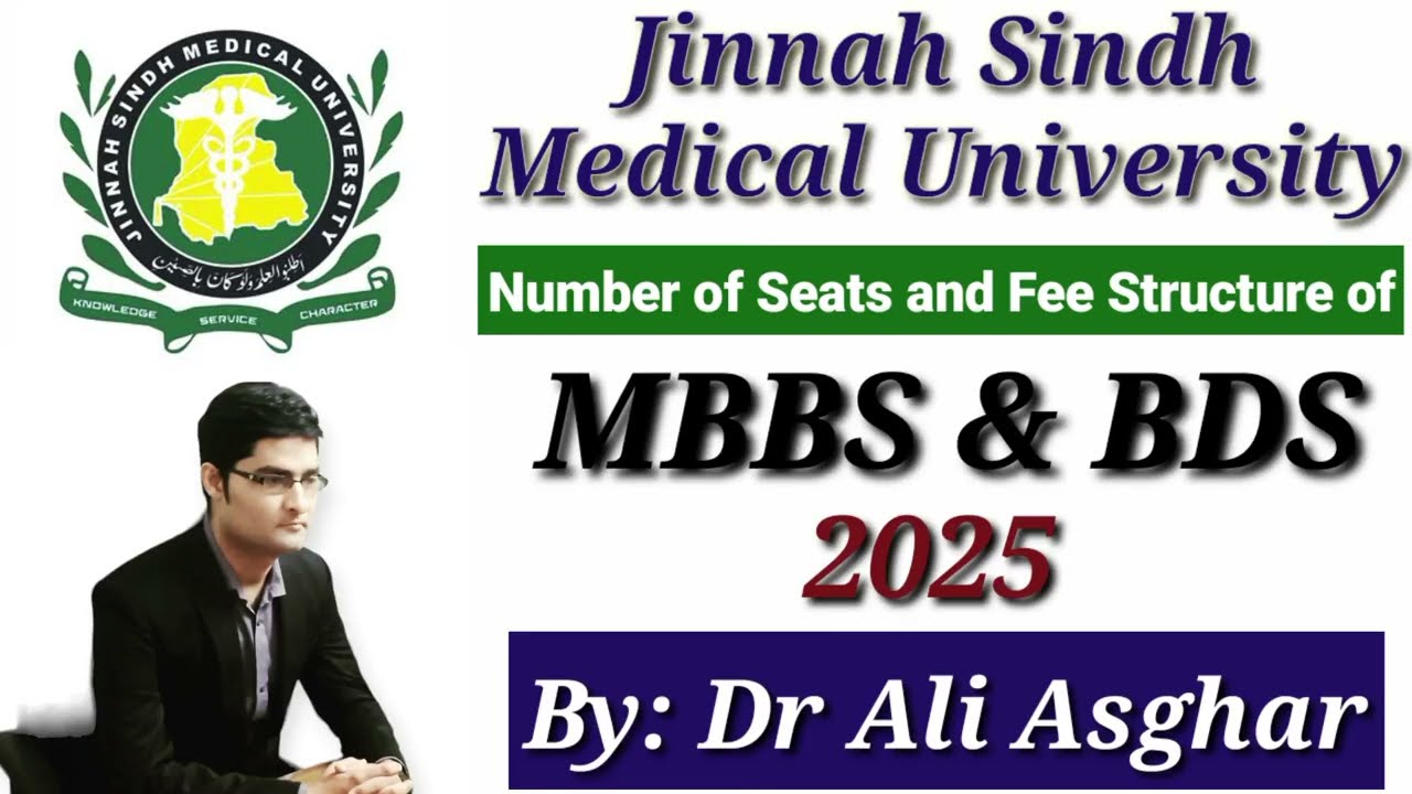 Number of seats and fee Structure for MBBS & BDS in Jinnah Sindh Medical University (JSMU) #JSMU