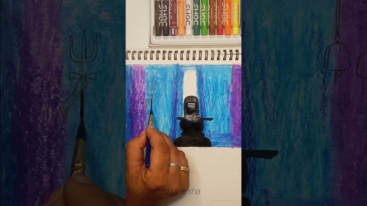 श्री शिवाय नमस्तुभ्यं##oil pastle drawing##shiv##